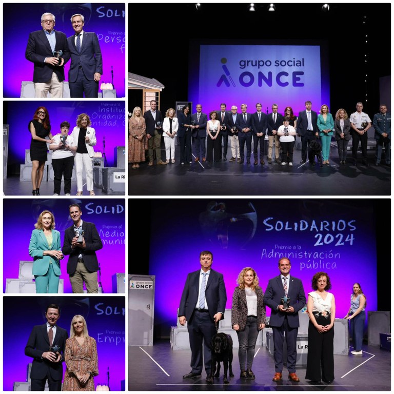 Collage con los galardonados en los Premios Solidarios La Rioja