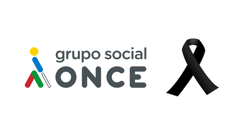 Logo del Grupo Social ONCE con el crespón negro