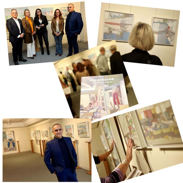 Collage con varios momentos de la inauguración