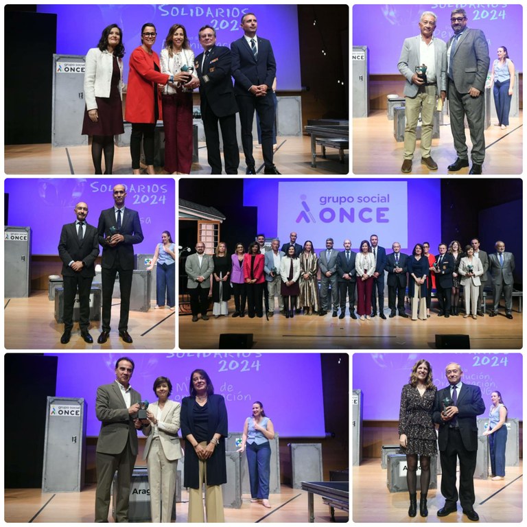 Collage con la entrega de los diferentes galardones
