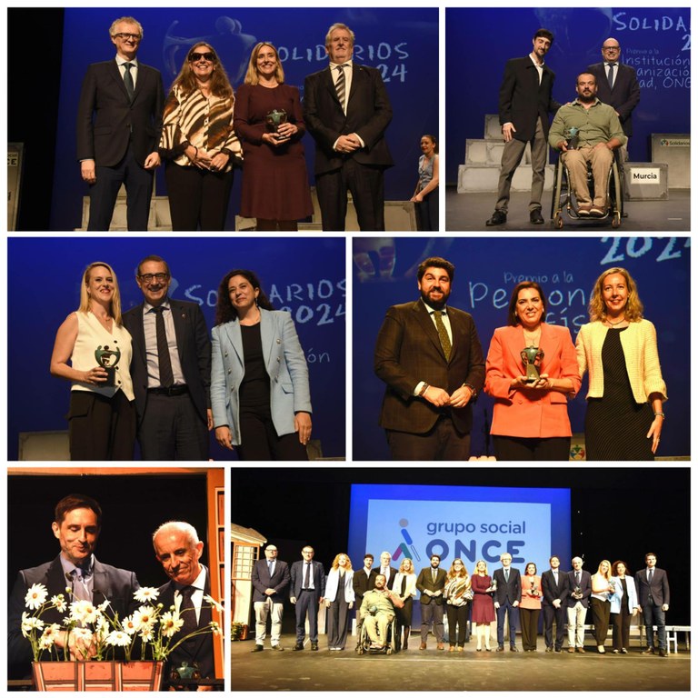 Collage entrega Solidarios Región de Murcia