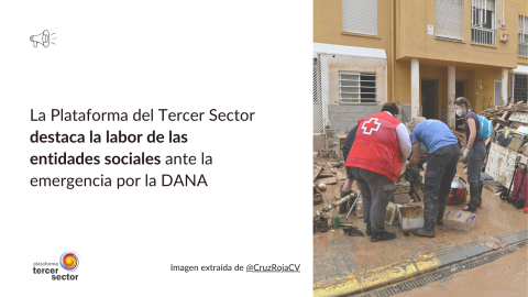 Diapositiva cartel de la colaboración de la PTS con el Tercer Sector