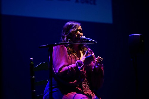Alba Martos durante su actuación
