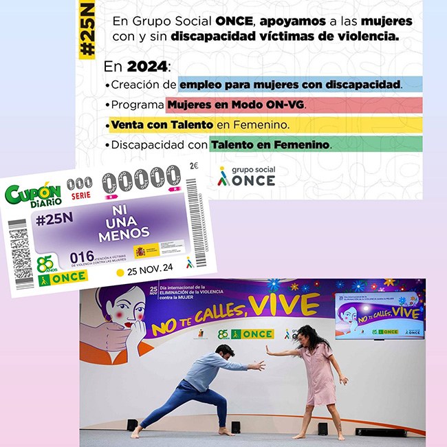 Collage identificativo de las acciones en torno al 25N