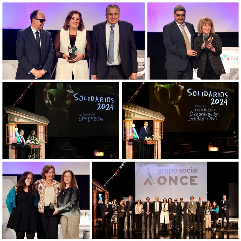 Collage entrega de los Premios Solidarios Castilla-La Mancha 2024