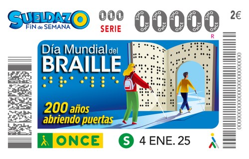 Cupón del 4 de enero dedicado al Día Mundial del Braille