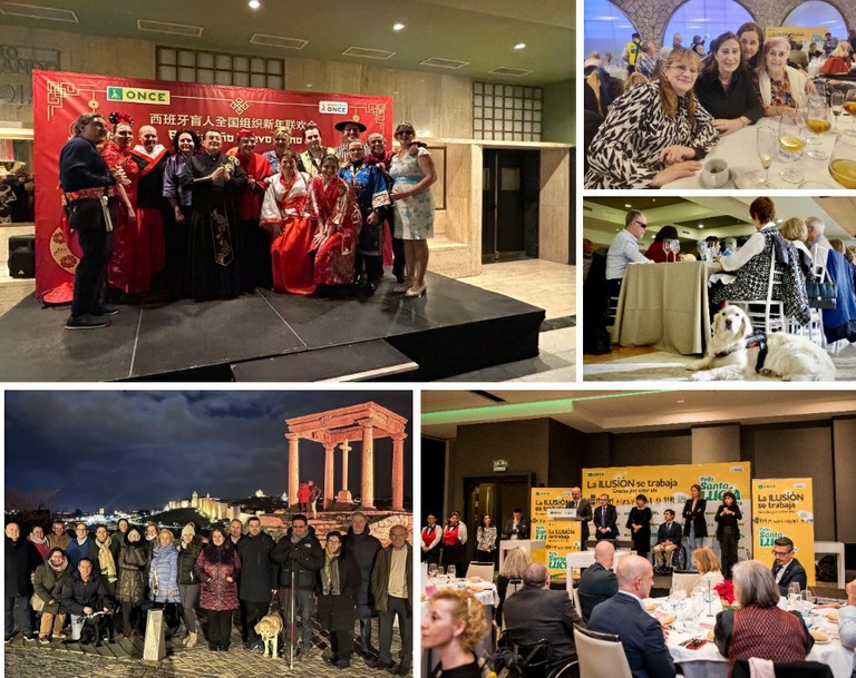 Collage de imágenes de las fiestas de Santa Lucía celebradas en la DG de Madrid, en la DT de Madrid, en Alicante, Ávila y Granada