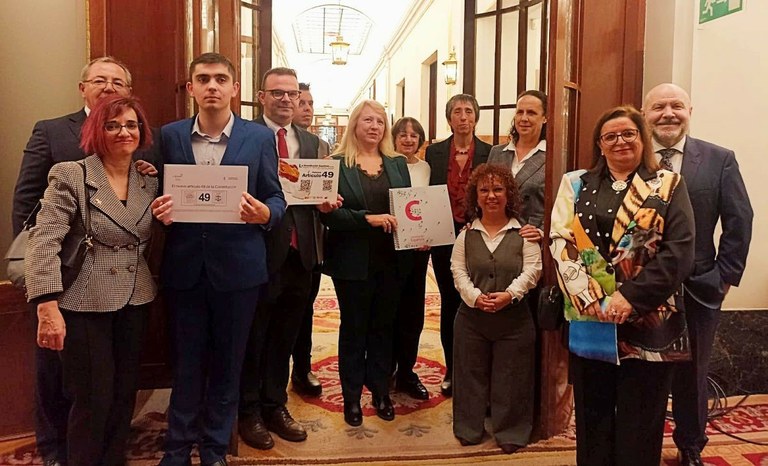 Representantes de la discapacidad en el Congreso | Foto de Servimedia