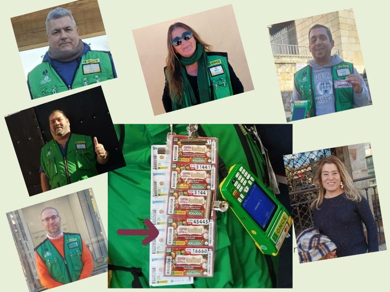 Collage con los vendedores del primer premio