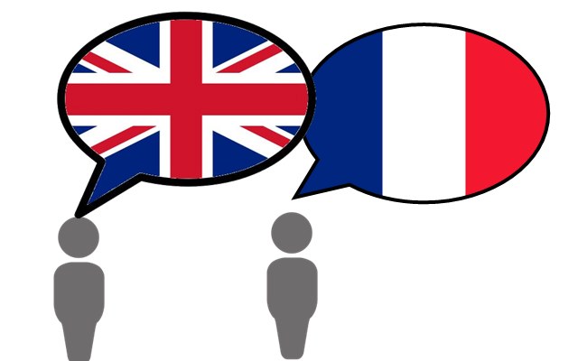 Gráfica identificativa del inglés y el francés