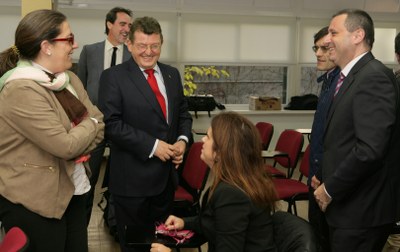 Consejeros y presidentes territoriales charlan con el director general, Ángel Sánchez
