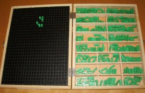 Antiguo modelo de una caja de aritmética