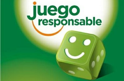 Cartel sobre Juego Responsable, con la imagen de un dado dibujando una sonrisa