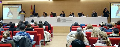 El salón del Ministerio durante la sesión inaugural de las jornadas