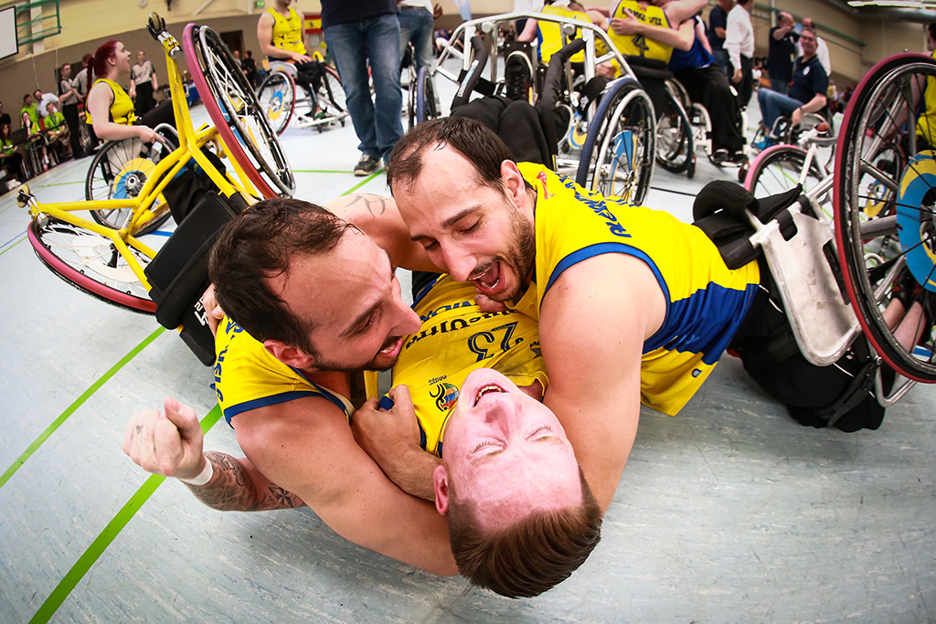 Premio especial a los valores deportivos del Concurso Nacional de Fotografía Félix Ordóñez: "Campeones de Europa. C.D. Ilunión". José Manuel Martín Amigo.