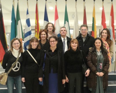 Encabezados por Bárbara Martín, delegación ONCE ante la UE