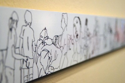 Uno de los dibujos expuestos de Ángel Baltasar