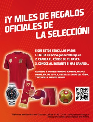 Cartel promocional de Gana con La Roja