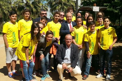 Los escolares granadinos en el Parque Federico García Lorca