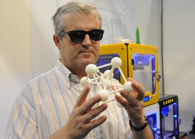 Reproducción en 3 D del Atomiun de Bruselas