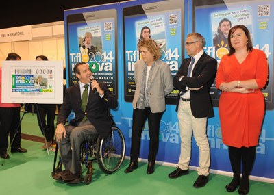 Inauguración de Tifloinnova 2014. De izquierda a derecha: Ignacio Tremiño, Teresa Palahí, Jorge Íniguez y Mª Jesús Varela