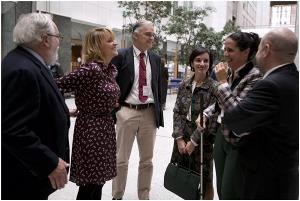 La delegación del CERMI con Arias Cañete, Rosa Estaràs y José Félix Pons en el Parlamento Europeo