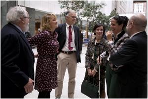 La delegación del CERMI con Arias Cañete, Rosa Estaràs y José Félix Pons en el Parlamento Europeo