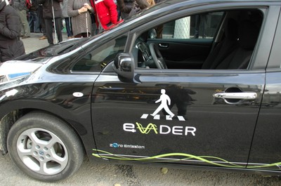 Imagen de la parte delantera del vehículo eVADER