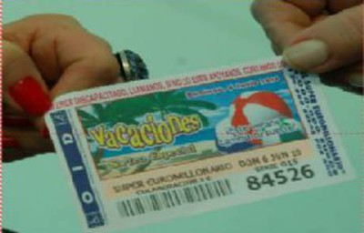 Imagen de un cupoón de la OID, claramente copiado del diseño del cupón de la ONCE