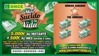 Imagen del rasca Minisueldo de tu Vida, que se comercializa a 1 euro