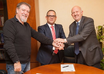 De izquierda a derecha: Dimas Lasterra, Ángel Luis Gómez y Manuel Gimeno