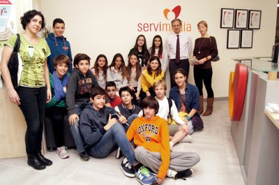 Grupo de escolares del centro Las Tablas, de Madrid, en Servimedia