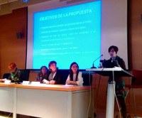 Presentación de nuestra experiencia en la Residencia de Parla, durante la entrega de los premios de la Dirección General del Mayor de Madrid