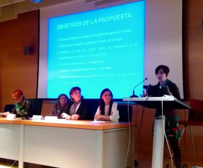 Presentación de nuestra experiencia en la Residencia de Parla, durante la entrega de los premios de la Dirección General del Mayor de Madrid