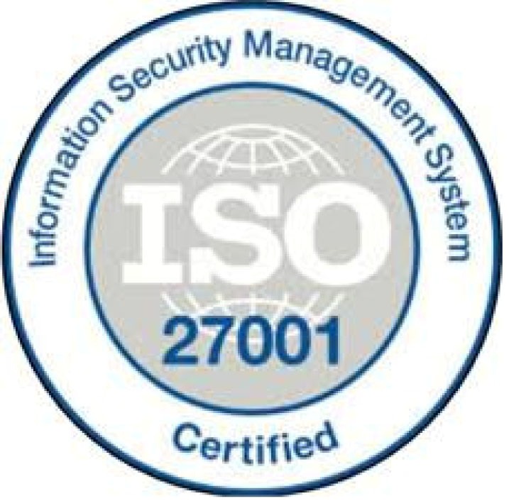 Reproducción del sello de certificado de seguridad ISO 27001 que acredita a nuestros juegos