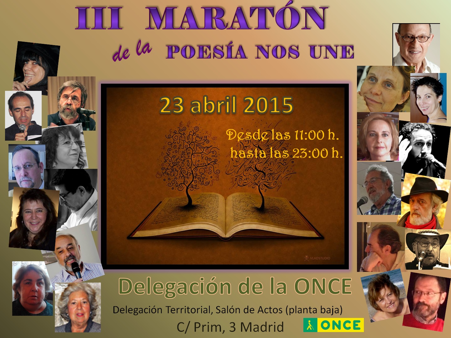 Cartel de la Maratón de Poesía celebrado en la DT de Madrid