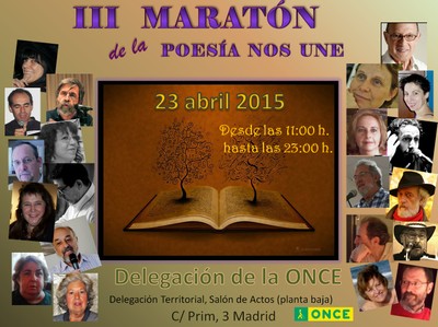 Cartel de la Maratón de Poesía celebrado en la DT de Madrid