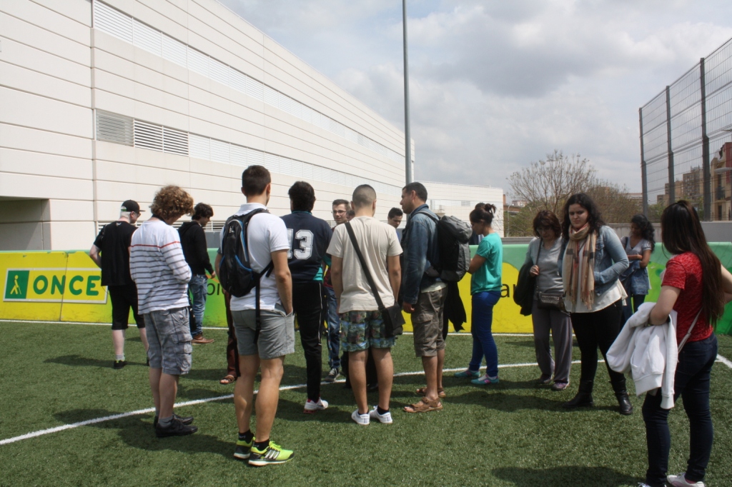 En el campo de fútbol del CRE sevillano