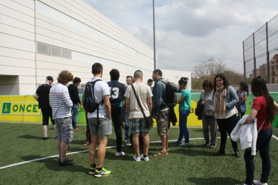 En el campo de fútbol del CRE sevillano