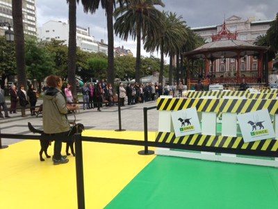 Exhibición de perros guía celebrada con motivo del Día de la ONCE en Galicia