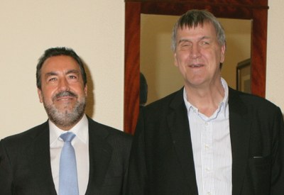 Miguel Carballeda (a la izquierda) junto a Arnt Holte