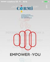 Visualización de la app EMPOWERYOU en un dispositivo móvil