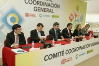 De izquierda a derecha: Alberto Durán, Ángel Sánchez, José Luis Pinto, Miguel Carballeda, Patricia Sanz y Alejandro Oñoro