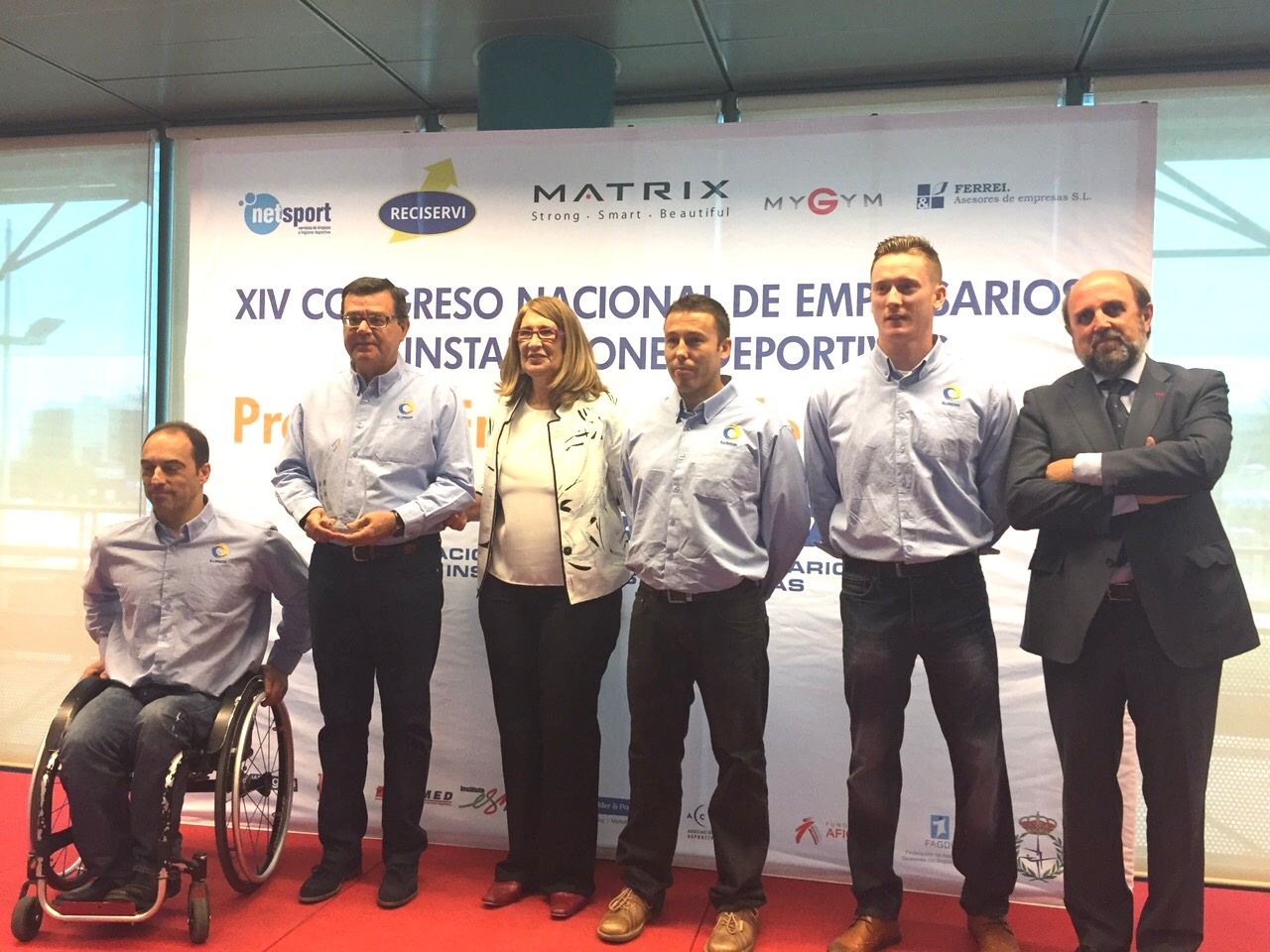 Representantes del CD  ILUNION en el acto de entrega del premio ‘Valores deportivos’ 