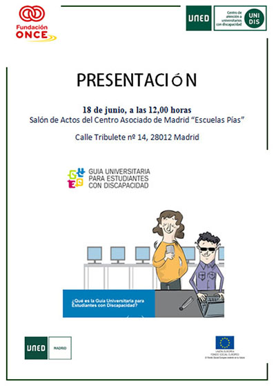 Cartel presentación Guía Estidoantes universitarios con discapacidad