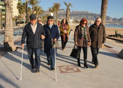 Mayores de la ONCE en uno de los turnos de vacaciones sociales