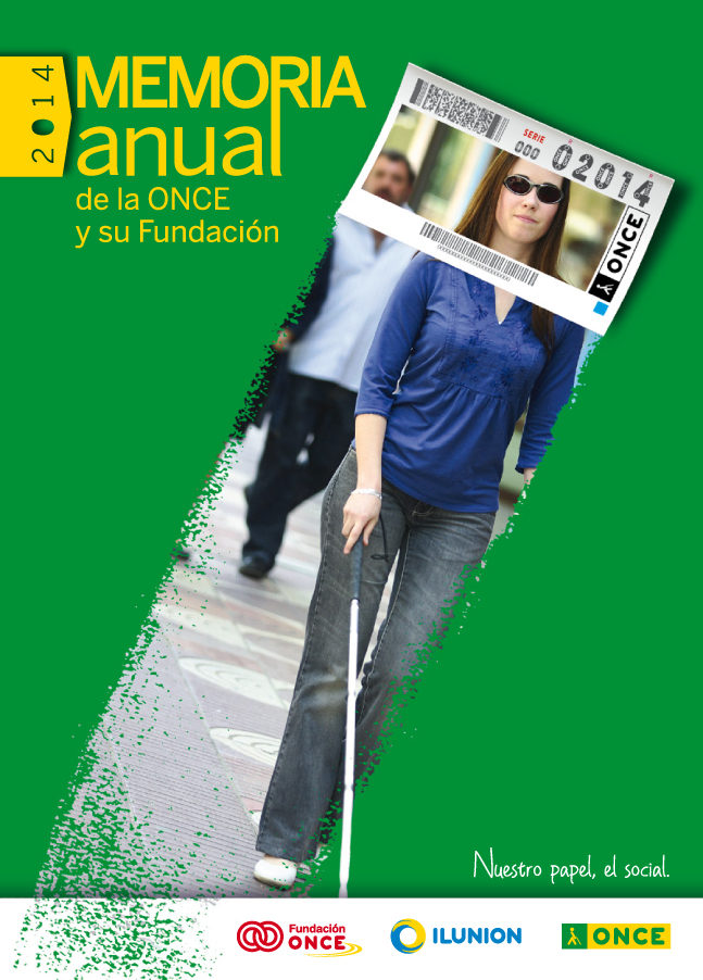 Portada de la Memoria 2014 de la ONCE y su Fundación