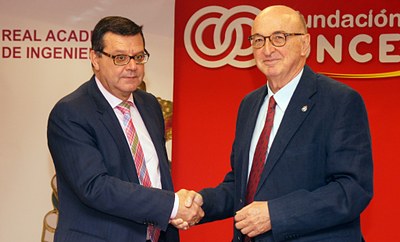 Martinez Donoso y el presidente de la RAI, Elías Fererer