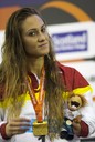 Sarai Gascón, con su medalla de oro