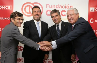 De izquierda a derecha: Alberto Durán, Miguel Carballeda, Ignacio Cosidó y Rafael del Río